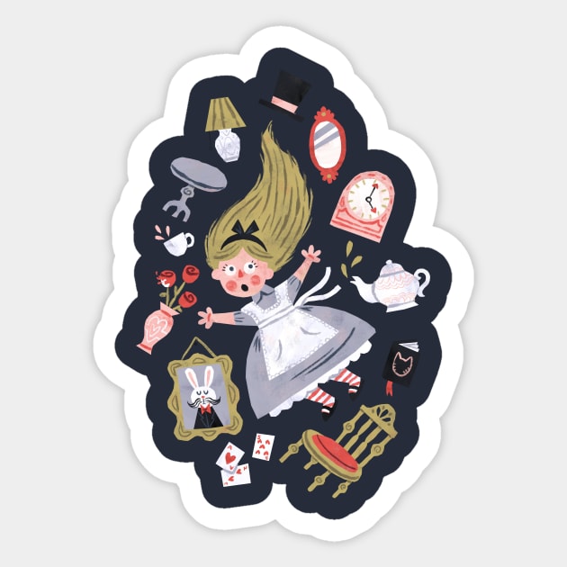 Alice in Wonderland Sticker by WanderingBert